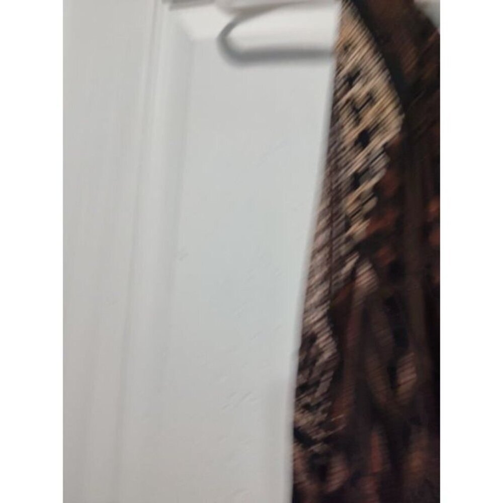 Ricki's Sz Medium Snakeskin print V-Neck Sleeveless Top W/ Rucheing At Waist - Picture 9 of 12